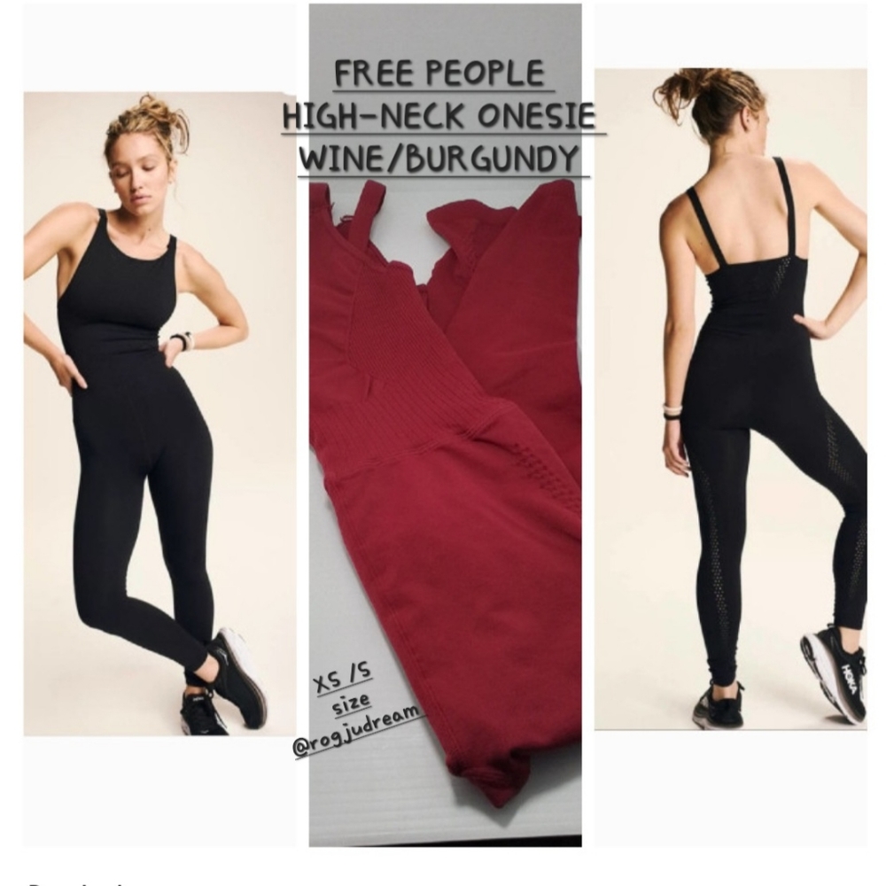 Free People Good Karma High Neck Burgundy Sz xs/s NWOT